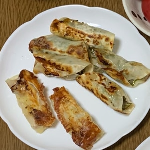 餃子の皮で豚包み焼き